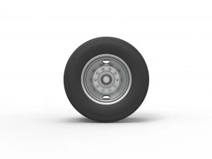 2 Hole double wheel of trailer Scale 1 to 25 3D Print Model