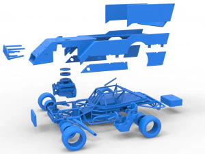 Figure 8 Modified stock car Scale 1 to 25 3D Print Model