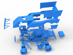 Figure 8 Modified stock car Scale 1 to 25 3D Print Model