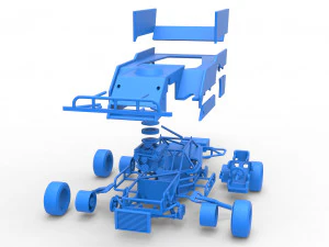 Figure 8 Modified stock car Scale 1 to 25 3D Print Model