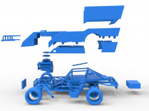 Figure 8 Modified stock car Scale 1 to 25 3Dプリントモデル
