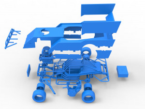 Figure 8 Modified stock car Scale 1 to 25 3Dプリントモデル