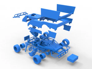 Figure 8 Modified stock car Scale 1 to 25 3D Print Model