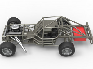 Outlaw Figure 8 Modified stock car Base Scale 1 to 25 Model Cetak 3D
