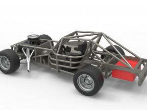 Outlaw Figure 8 Modified stock car Base Scale 1 to 25 Model Cetak 3D