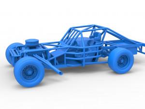 Outlaw Figure 8 Modified stock car Base Scale 1 to 25 Model Cetak 3D