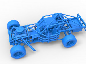 Outlaw Figure 8 Modified stock car Base Scale 1 to 25 Model Cetak 3D