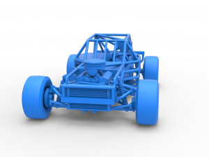 Outlaw Figure 8 Modified stock car Base Scale 1 to 25 Model Cetak 3D