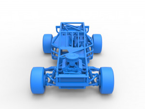 Outlaw Figure 8 Modified stock car Base Scale 1 to 25 Model Cetak 3D