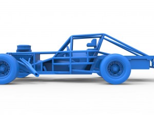 Outlaw Figure 8 Modified stock car Base Scale 1 to 25 Model Cetak 3D