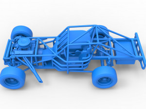 Outlaw Figure 8 Modified stock car Base Scale 1 to 25 Model Cetak 3D