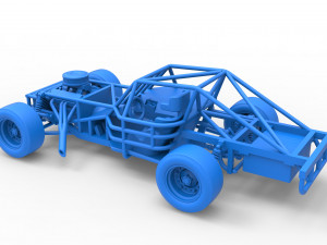 Outlaw Figure 8 Modified stock car Base Scale 1 to 25 Model Cetak 3D