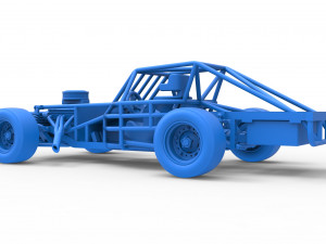 Outlaw Figure 8 Modified stock car Base Scale 1 to 25 Model Cetak 3D
