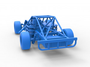 Outlaw Figure 8 Modified stock car Base Scale 1 to 25 Model Cetak 3D