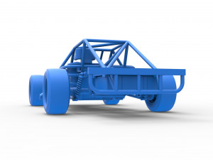 Outlaw Figure 8 Modified stock car Base Scale 1 to 25 Model Cetak 3D