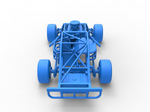 Outlaw Figure 8 Modified stock car Base Scale 1 to 25 Model Cetak 3D