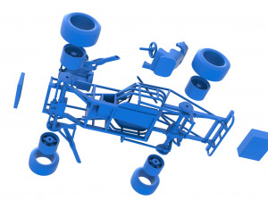 Outlaw Figure 8 Modified stock car Base Scale 1 to 25 Model Cetak 3D