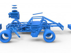 Outlaw Figure 8 Modified stock car Base Scale 1 to 25 Model Cetak 3D