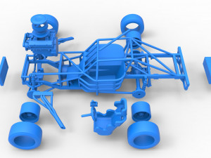 Outlaw Figure 8 Modified stock car Base Scale 1 to 25 Model Cetak 3D