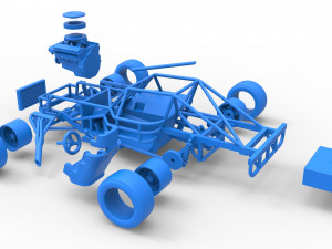 Outlaw Figure 8 Modified stock car Base Scale 1 to 25 Model Cetak 3D