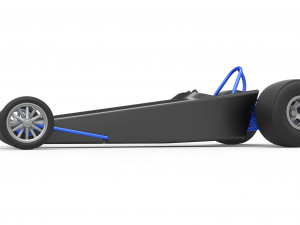 Dragster with twin Turbonique drag axle Scale 1 to 25 3D 프린트 모델