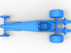 Dragster with twin Turbonique drag axle Scale 1 to 25 3D Print Model
