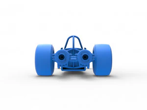 Dragster with twin Turbonique drag axle Scale 1 to 25 3D Print Model