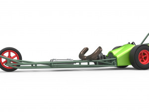 Three wheeled dragster with Rocket Turbine Scale 1 to 25 3D Print Model