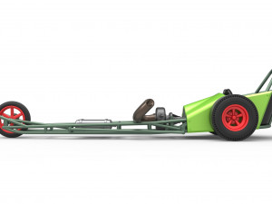 Three wheeled dragster with Rocket Turbine Scale 1 to 25 3D Print Model