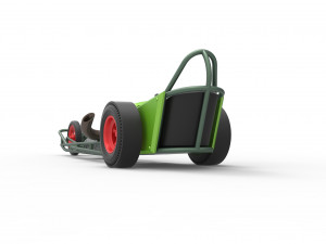 Three wheeled dragster with Rocket Turbine Scale 1 to 25 3D Print Model