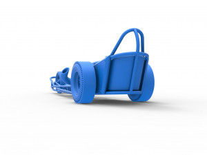 Three wheeled dragster with Rocket Turbine Scale 1 to 25 3D Print Model