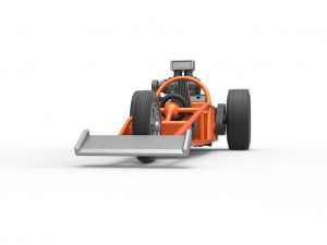 Rear engine old school three wheeled dragster Scale 1 to 25 3D-printmodel