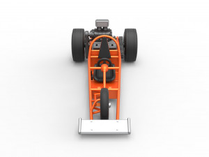 Rear engine old school three wheeled dragster Scale 1 to 25 3D-printmodel