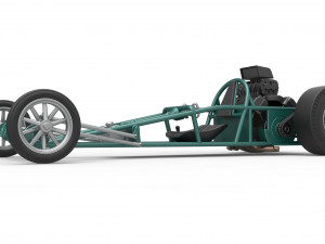 Rear engine old school dragster Scale 1 to 25 3D Baskı Modeli