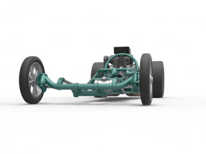 Dragster old school con motor trasero Escala 1 a 25 Modelo de impresión 3D
