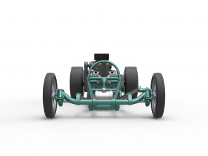 Rear engine old school dragster Scale 1 to 25 3D Baskı Modeli