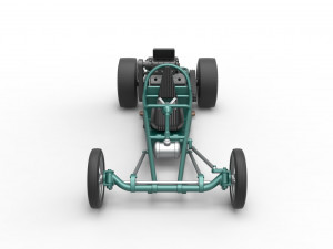 Rear engine old school dragster Scale 1 to 25 3D Baskı Modeli