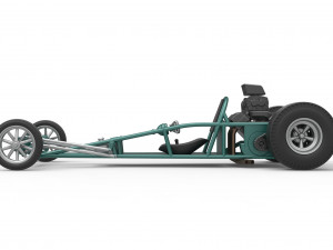 Rear engine old school dragster Scale 1 to 25 3D Baskı Modeli
