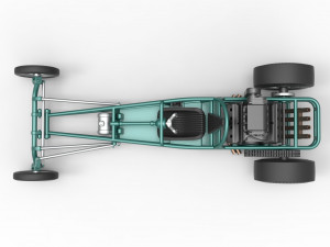Rear engine old school dragster Scale 1 to 25 3D Baskı Modeli