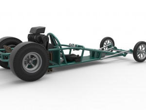 Rear engine old school dragster Scale 1 to 25 3D Baskı Modeli