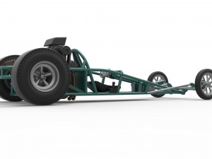 Rear engine old school dragster Scale 1 to 25 3D Baskı Modeli
