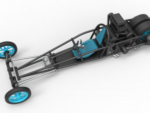 Rear engine old school dragster Version 2 Scale 1 to 25 3D 打印模型