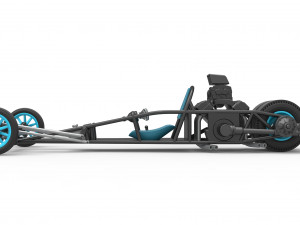 Rear engine old school dragster Version 2 Scale 1 to 25 3D 打印模型