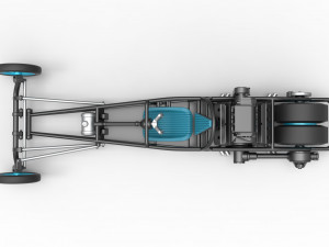 Rear engine old school dragster Version 2 Scale 1 to 25 3D 打印模型