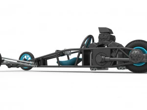 Rear engine old school dragster Version 2 Scale 1 to 25 3D Print Model
