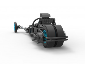Rear engine old school dragster Version 2 Scale 1 to 25 3D 打印模型