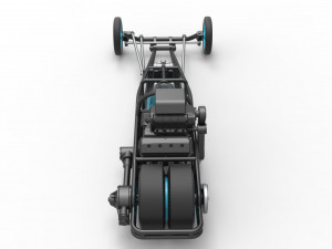 Rear engine old school dragster Version 2 Scale 1 to 25 3D 打印模型