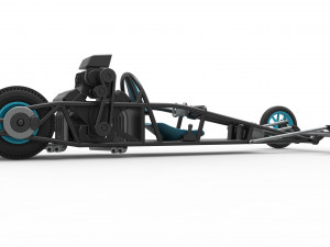 Rear engine old school dragster Version 2 Scale 1 to 25 3D 打印模型