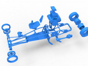 Rear engine old school dragster Version 2 Scale 1 to 25 3D 打印模型