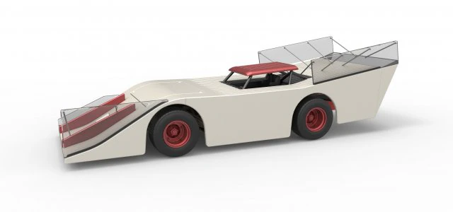 Vintage Outlaw dirt late model race car Scale 1 to 25 3D Print Model .c4d .max .obj .3ds .fbx .stl .blend 